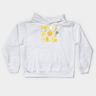 YELLOW KAWAII STUFF Kids Hoodie